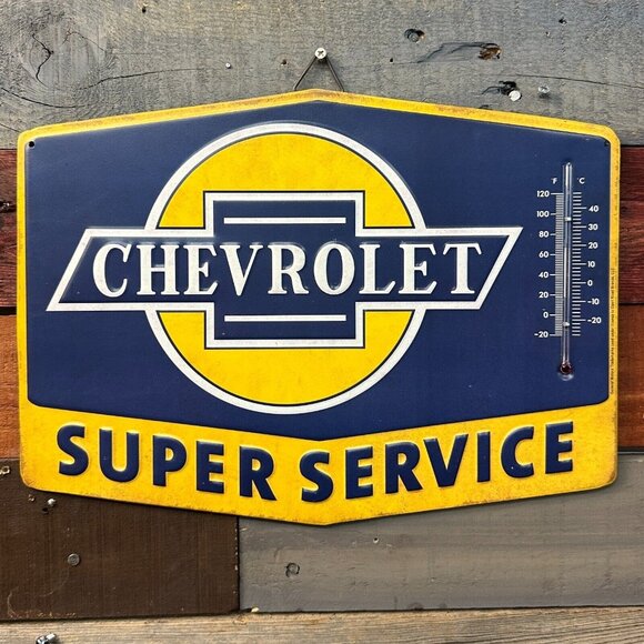 Chevrolet Super Service Embossed Thermometer - Picture 1 of 10
